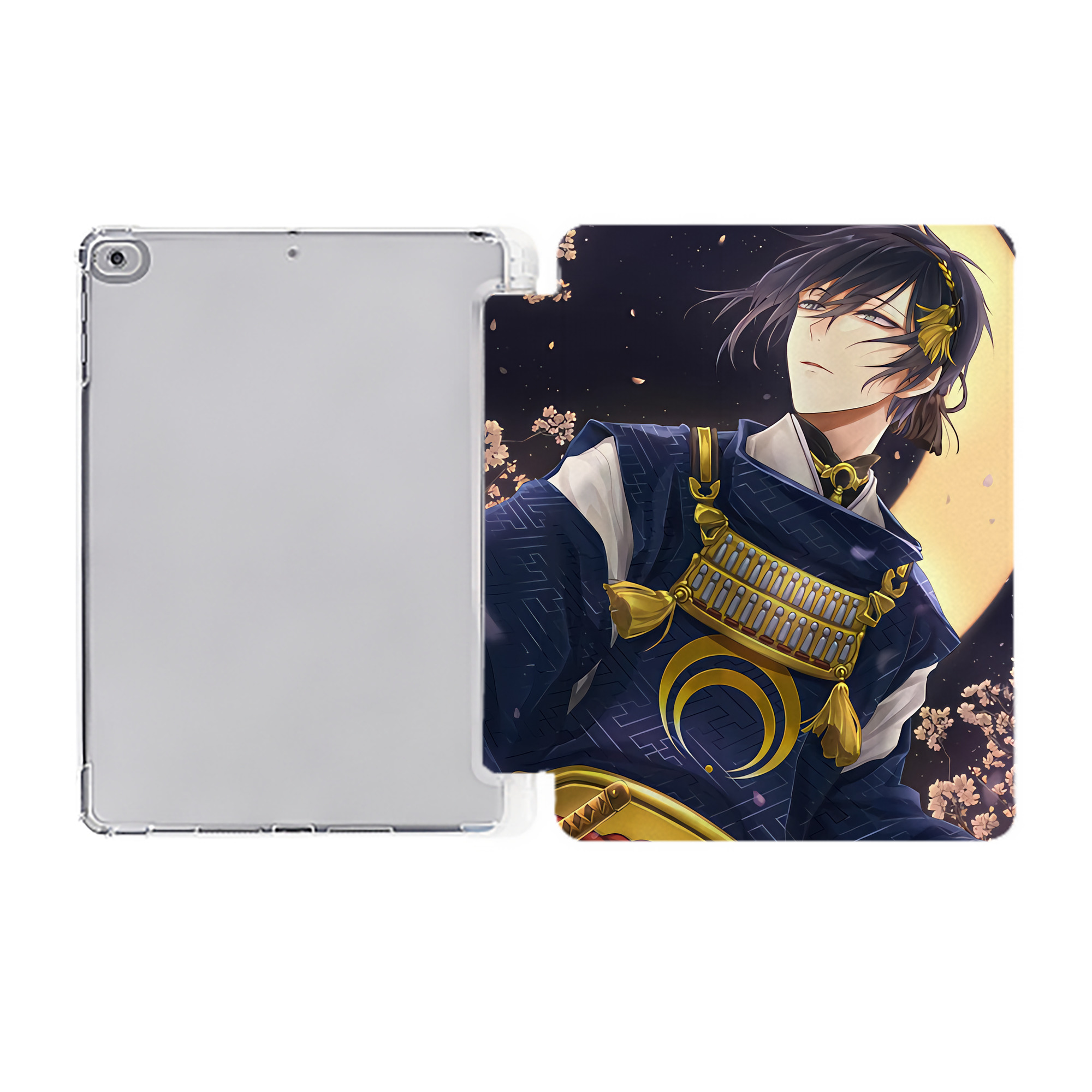 （画像用） 刀剣乱舞 Touken Ranbu IPad ケース ペン収納付き 三つ折りスタンド PUレザー×シリコン 対応機種9.5/10.5/10.9インチ